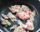 豚三枚肉とにんにくの芽の炒め物作り方3写真