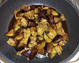 茄子と鶏のこっくり煮炒め作り方6写真