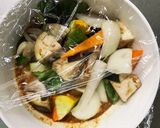 肉無豆腐洋風きな粉オイトマト味野菜炒め作り方13写真