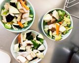 肉無チクワトマト味噌親子丼味野菜炒め作り方11写真