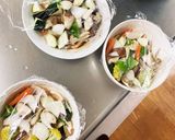 肉無チクワトマト味噌親子丼味野菜炒め作り方12写真