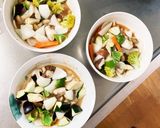 肉無チクワトマト味噌親子丼味野菜炒め作り方13写真