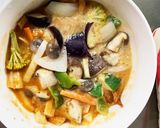 肉無チクワトマト味噌親子丼味野菜炒め作り方15写真