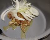 野菜グラタン　バジル味付け鶏肉と鶏皮入り作り方1写真