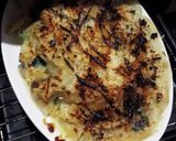 野菜グラタン　バジル味付け鶏肉と鶏皮入り作り方6写真