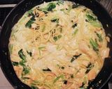 塩鮭と小松菜のカレー風味クリームパスタ作り方3写真