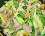 豚肉とチンゲン菜のオイスターソース炒め作り方9写真