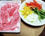 野菜と牛肩ロースのすき焼きのタレ炒め作り方1写真