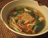 カリカリチキンのせ・アジアンにゅうめん作り方7写真