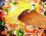 簡単！パプリカと土佐甘唐辛子のチャーハン作り方2写真
