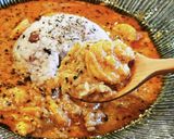 トマトとエビとカマンベールのカレー。作り方5写真