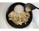 鶏肉のクリームソース＆バターライス★動画作り方34写真