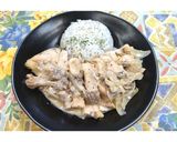 鶏肉のクリームソース＆バターライス★動画作り方35写真