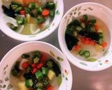 簡単にも野菜を摂取!白だしのお吸い物作り方2写真
