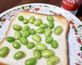 のせるだけ♪ツナと枝豆と塩こぶのトースト作り方6写真