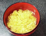 余ったとうもろこしの芯でかきたま味噌汁作り方5写真