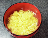 余ったとうもろこしの芯でかきたま味噌汁作り方5写真