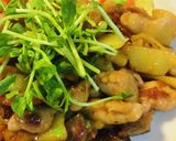 鶏もも肉の「生姜湯」ほそ切り野菜炒め作り方4写真
