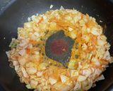 ホタテと餅、チーズのキムチもんじゃ焼き作り方5写真