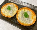 トースターで♪しらすの餃子の皮ピザ作り方3写真
