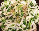 玉ねぎとキャベツささみのだし玉焼き作り方3写真