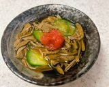 水煮じゅんさいと胡瓜のだし酢和え＋梅干し作り方6写真