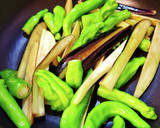ナスとししとうの唐辛子味噌炒め。作り方4写真