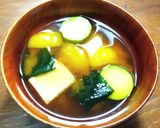 とろ茄子、冬瓜、ズッキーニのお味噌汁作り方8写真