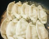 レトルト市販餃子●円い羽根焼き餃子作り方2写真
