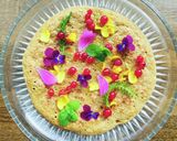 赤スグリとお花のオーツ麦パンケーキ作り方2写真