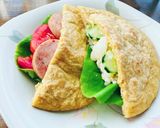 赤スグリとお花のオーツ麦パンケーキ作り方3写真