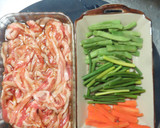 豚三枚肉の野菜巻き☆ニンニクの芽も加えて作り方5写真