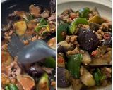 なすとピーマンのひき肉味噌炒め作り方4写真