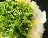 おそうじチャーハン●豆苗玉子チャーハン作り方1写真