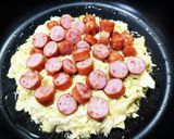 超簡単！ウインナーたっぷりキャベツ焼き！作り方4写真
