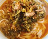中国本場の味！高菜うどん〜雪菜肉糸麺作り方6写真