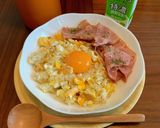 少なめご飯で低糖質！ベーコンエッグライス作り方4写真
