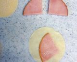 簡単おつまみ★ハムのクルクル揚げ餃子作り方1写真
