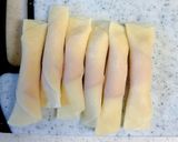 簡単おつまみ★ハムのクルクル揚げ餃子作り方2写真