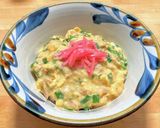 レンジで簡単☆ツナ入りニラたま丼作り方6写真