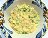 レンジで簡単☆ツナ入りニラたま丼作り方5写真