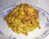 無添加　ベーコンと柚子黄卵ソースのパスタ作り方11写真