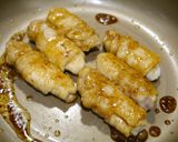 簡単！茎付みょうがの豚バラ巻き巻き作り方4写真