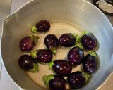 小茄子の甘辛煮作り方1写真
