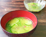 きゅうりと梅しその冷たいお味噌汁作り方5写真
