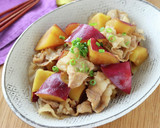 豚肉とさつまいものバターしょうゆ蒸し作り方6写真