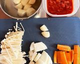 鶏肉のトマト煮込みスープ作り方1写真