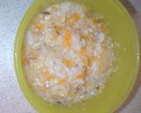 離乳食　もぐもぐ期　にんじんと魚のおかゆ作り方2写真