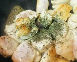 金曜カレープレート●鶏肉のバジル炒め盛り作り方2写真