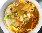 お一人様野菜たっぷりレモンチゲ味親子丼風作り方17写真